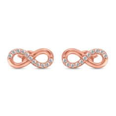 Brilio Silver Moderni bronasti uhani Infinity EA360R