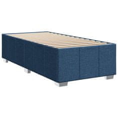 Vidaxl Box spring postelja z vzmetnico modra 100x200 cm blago