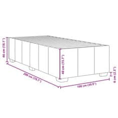 Vidaxl Box spring postelja z vzmetnico črna 100x200 cm blago