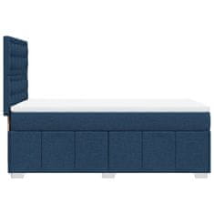 Vidaxl Box spring postelja z vzmetnico modra 100x200 cm blago