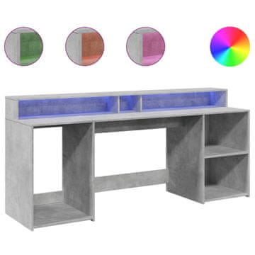 Vidaxl Desk Betonsko siva 200 x 55 x 91 cm Engineered Wood