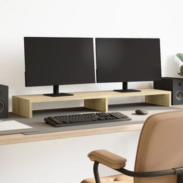 Vidaxl vidaXL Stojalo za monitor, hrast sonoma, 100x27x10 cm