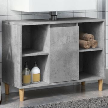 Vidaxl vidaXL Kopalniška omarica betonsko siva 80x33x60 cm