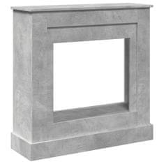 Vidaxl Okvir za kamin betonsko siva 90x30x90 cm inženirski les