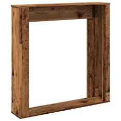 Vidaxl Okvir za kamin starinski les 100x20x100 cm inženirski les