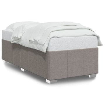 Vidaxl Posteljni okvir brez vzmetnice taupe 100x200 cm blago