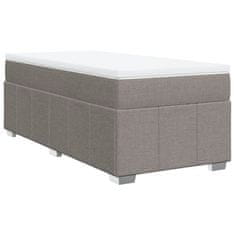 Vidaxl Box spring postelja z vzmetnico taupe 90x190 cm blago