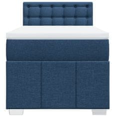 Vidaxl Box spring postelja z vzmetnico modra 100x200 cm blago