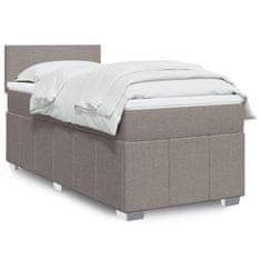 Vidaxl Box spring postelja z vzmetnico taupe 80x200 cm blago