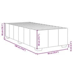 Vidaxl Box spring postelja z vzmetnico taupe 90x190 cm blago
