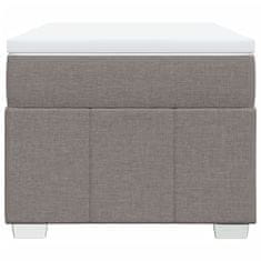Vidaxl Box spring postelja z vzmetnico taupe 90x190 cm blago