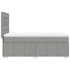 Vidaxl Box spring postelja z vzmetnico svetlo siva 90x200 cm blago
