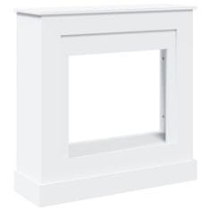 Vidaxl Okvir za kamin bela 90x30x90 cm inženirski les