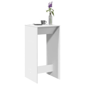 Vidaxl vidaXL Barska miza, bela, 51x50x103,5 cm, material na osnovi lesa
