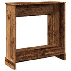Vidaxl Okvir za kamin starinski les 90x30x90 cm inženirski les