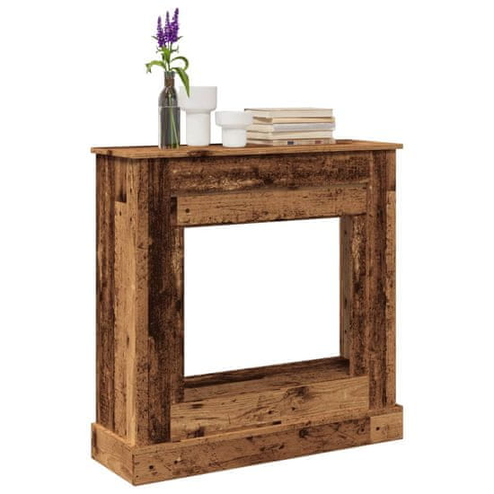 shumee vidaXL Okvir za kamin starinski les 90x30x90 cm inženirski les