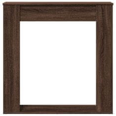 Vidaxl Okvir za kamin rjavi hrast 100x20x100 cm inženirski les