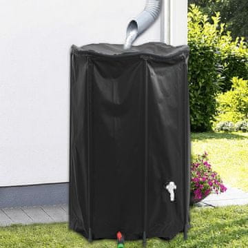 Vidaxl vidaXL Zbiralnik deževnice s pipo, zložljiv, 1000 l, PVC