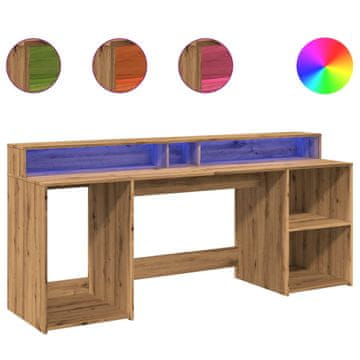 Vidaxl Desk Artisan hrast 200 x 55 x 91 cm Engineered Wood