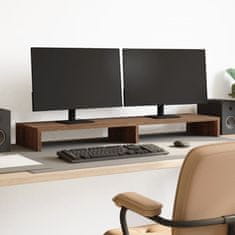 Vidaxl Stojalo za monitor rjavi hrast 100x27x10 cm inženirski les