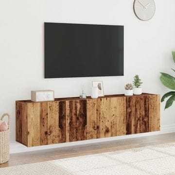 Vidaxl vidaXL Stenske TV omarice, 2 kosa, starinski les, 80x30x41 cm