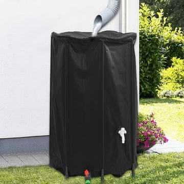 Vidaxl vidaXL Zbiralnik deževnice s pipo, zložljiv, 500 l, PVC