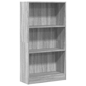 Vidaxl Knjižna omara siva sonoma 60x24x109 cm inženirski les