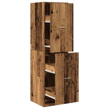 Vidaxl Lekarniška omara starinski les 40x41x144,5 cm inženirski les