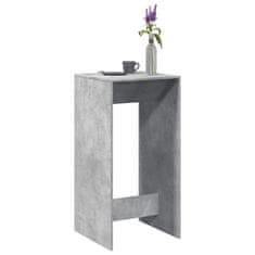 shumee vidaXL Barska miza betonsko siva 51x50x103,5 cm inženirski les