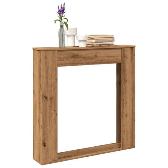 shumee vidaXL Okvir za kamin artisan hrast 100x20x100 cm inženirski les