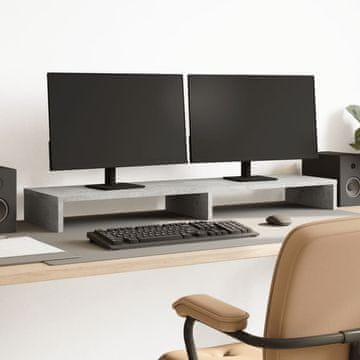 Vidaxl vidaXL Stojalo za monitor betonsko sivo 100x27x10 cm