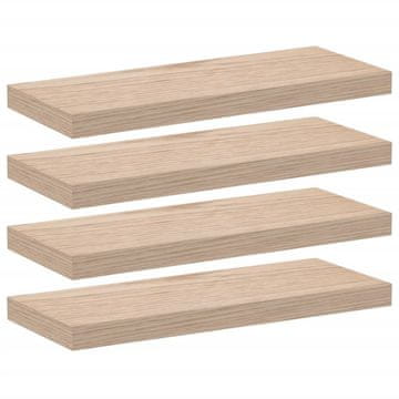 Vidaxl Viseče police 4 kosi 60x23,5x4 cm inženirski les