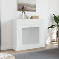 Vidaxl Okvir za kamin bela 100x30x87,5 cm inženirski les