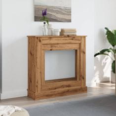 Vidaxl Okvir za kamin artisan hrast 90x30x90 cm inženirski les