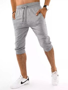 Dstreet Moške kratke športne hlače Aguilar svetlo siva