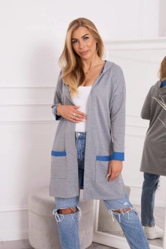 Kesi Ženski dolgi pulover Sackok koruznica modra