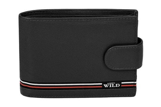 Always Wild Moška usnjena denarnica Syze črna