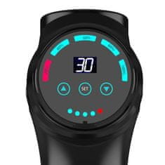 MG Massage Gun masažna pištola z LCD zaslonom, črna