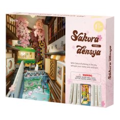 Robotime Igrača Bookstop miniaturna hiška Sakura alley