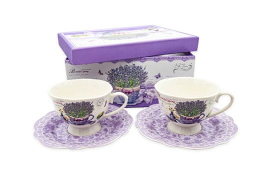 Bella Fiore Chapo 220ml porcelan komplet 2 kosov LEVANDULE
