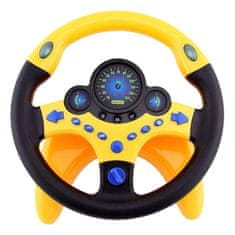 JOJOY® Volan za otroke, Volan z zvokom in lučmi, Igrače za potovanje (Rumena) | WHEELPLAY