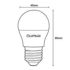 LUMILED 6x LED žarnica E27 P40 8W = 60W 806lm 4000K Nevtralno bela 180°