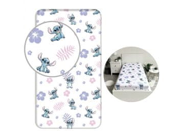 Disney DISNEY Stitch otroška posteljnina, bombažna posteljnina z elastičnim trakom 90x200cm+25cm, OEKO-TEX