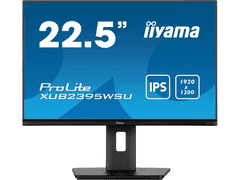 iiyama ProLite monitor XUB2395WSU-B5, 23", nastavljiv po višini, IPS, 1920 x 1200, vrtljiva funkcija, HDMI, DisplayPort, USB Hub, reduktor modre svetlobe, brez utripanja