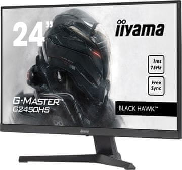 iiyama G-Master Black Hawk gaming monitor G2450HS-B1 23,8" Črna, VA, 75Hz, 1ms, FreeSync, HDMI, Display Portquot