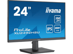iiyama ProLite monitor XU2492HSU-B6 24" IPS, Full HD, črn, Ultra Slim Bezel, HDMI, Display Port, USB Hub s 100Hz osveževanjem