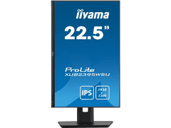 iiyama ProLite monitor XUB2395WSU-B5, 23", nastavljiv po višini, IPS, 1920 x 1200, vrtljiva funkcija, HDMI, DisplayPort, USB Hub, reduktor modre svetlobe, brez utripanja