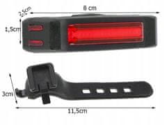 Korbi Lampica za kolo zadnja, LED svetloba USB, pod sedež