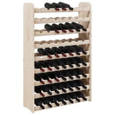 Vidaxl Stojalo za vino 72,5x25x111,5 cm trdna borovina