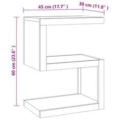 Vidaxl Stranska mizica 45x30x60 cm trdna tikovina